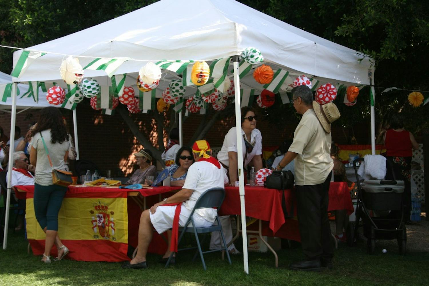 One of many booths set up on March 22, 2015 at the Festival de España at the Phoenix Center for the Arts. (Celina Jimenez/The State Press)