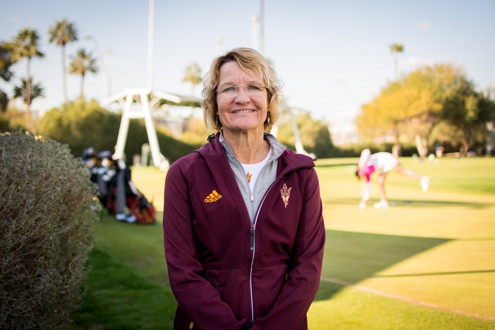 ASU’s women’s golf Assistant Coach Michelle Estill poses for a portrait on Wednesday, Jan. 25, 2017. 