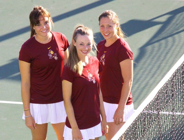 Near the End: (from left) Seniors Ashlee Brown, Micaela Hein and Kelcy McKenna have all seen their fair share of success during their time at ASU. Now they lead the No. 12 Sun Devils into their final postseason with the hopes of leaving a lasting impact. (Photo courtesy of ASU Media Relations)