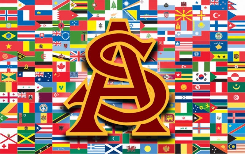 &nbsp;"ASU is home to a diverse community made up of students from all over the world." Graphic published on Thursday, Feb. 1, 2018.