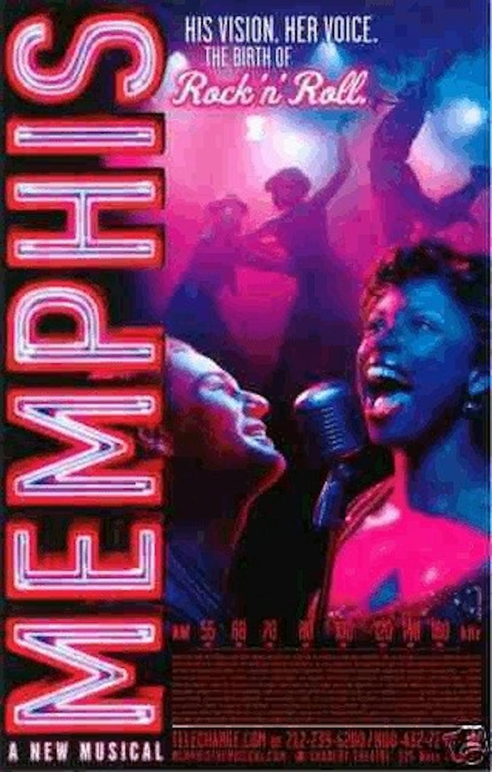 The official poster for the Broadway musical, Memphis
