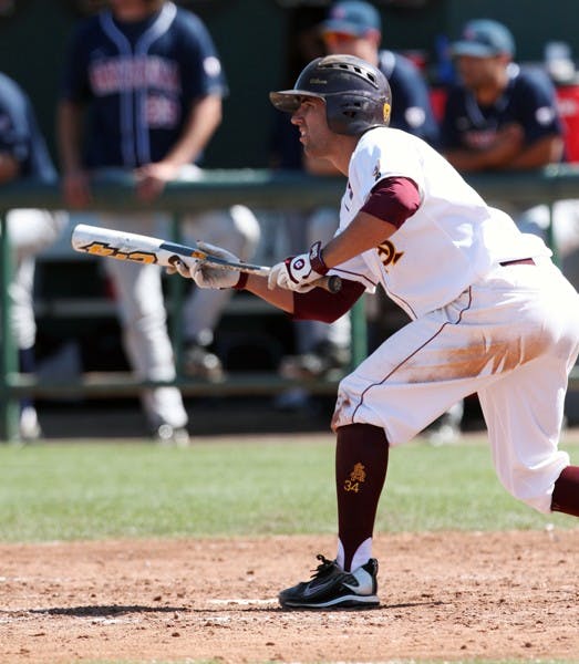 Deven Marrero squares up for a bunt in a game against UA on Mar. 27, 2011. Marrero is projected to be the No. 1 overall pick in the 2012 MLB Draft by various scouting services. (Photo by Beth Easterbrook)