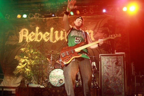 Reggae band Rebelution takes the stage at the Marquee Theatre in Tempe on Feb. 15. (Photo by Shelby Bernstein)