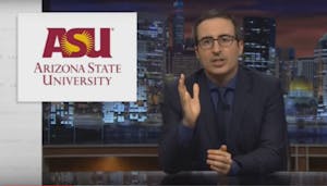 John Oliver references ASU on his show, Last Week Tonight,&nbsp;in Sept., 2016.
