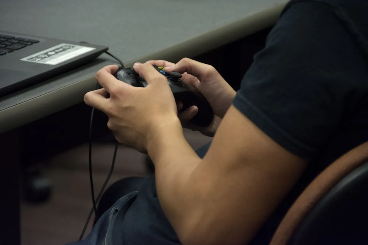 Rocket League player Frankeweenie competes in the Rocket Devil Arena tournament at Arizona State University in Tempe, AZ, on November 10, 2016.