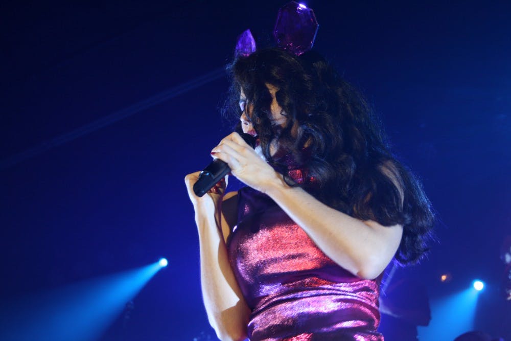 Marina and the Diamonds performs songs off her album "Family Jewels" on October 16, 2015 at the Marquee Theatre. 
