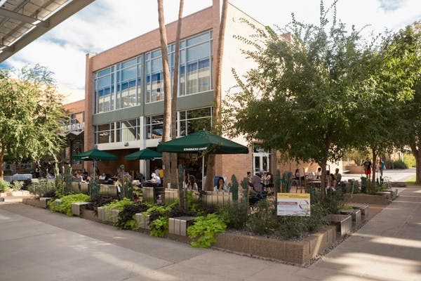 Starbucks at the Memorial Union in Tempe. The Starbucks and ASU online degree partnership starts at the beginning of session B. (Photo by Ryan Liu)