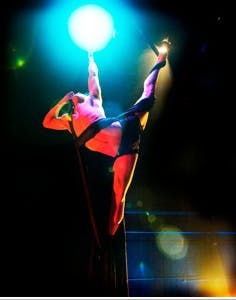 Aerial feats are an impressive part of the performance of A Vampire Tale. Photo courtesy of Scorpius Dance Theatre.