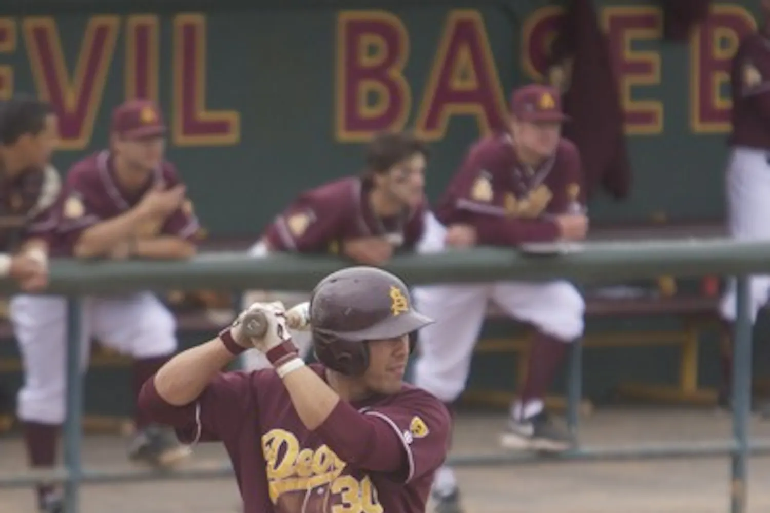 BIG CONTRIBUTOR: Sophomore infielder Riccio Torrez is part of a well-rounded ASU offense that has seen multiple players contribute to the Sun Devils’ 11-0 start. (Photo by Kyle Thompson)