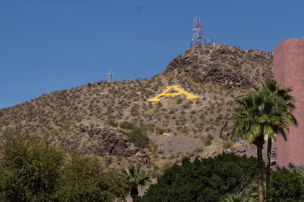 Tempe Butte, 'A Mountain', is pictured&nbsp;on Wednesday, March 16, 2016.