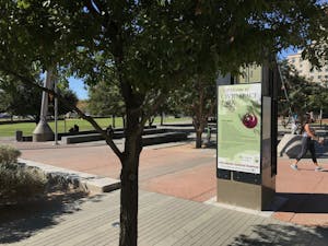 Students and homeless share Civic Space Park in downtown Phoenix on Sept. 20, 2017.