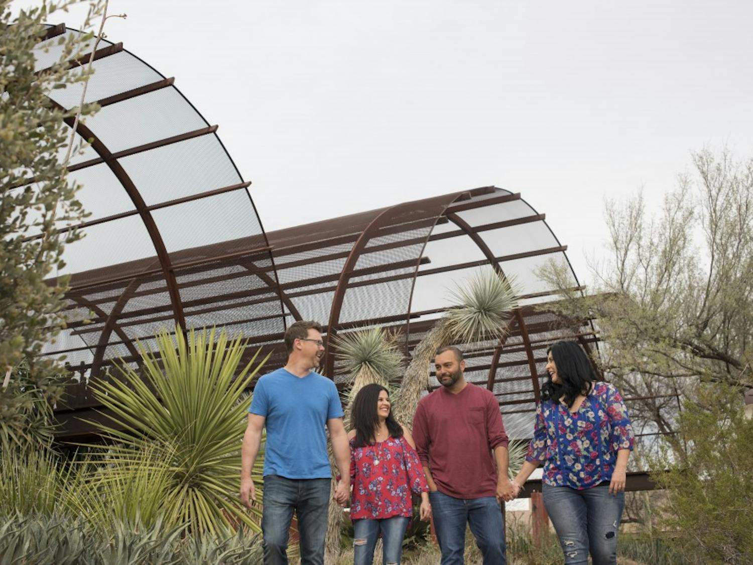 Visitors enjoy the Desert Botanical Garden located off Galvin Parkway in Phoenix, Arizona.