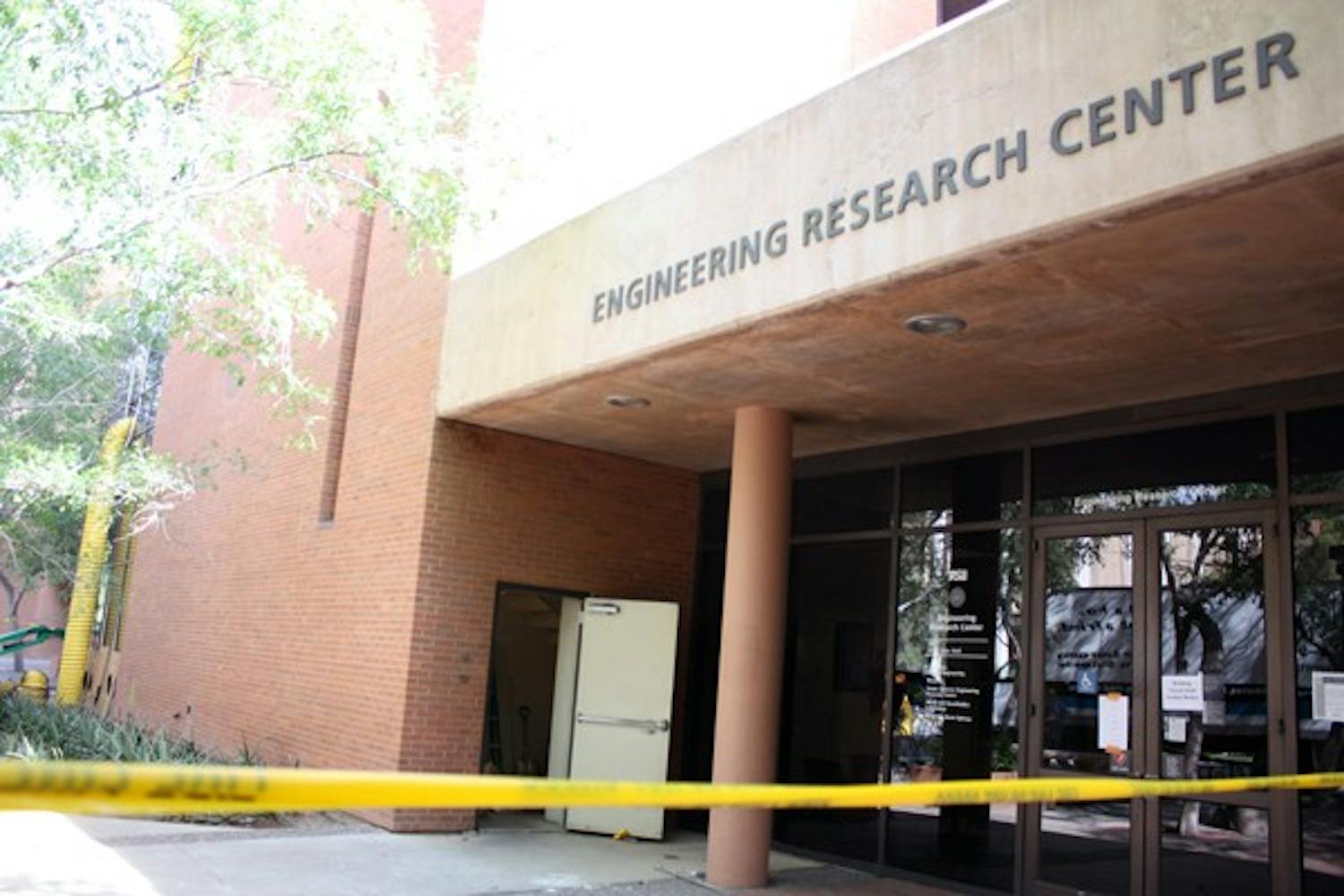 Areas of the four damaged floors in the Engineering Research Center will begin opening as early as Thursday after a small fire occurred on the fourth floor Tuesday morning. (Photo by Shawn Raymundo)