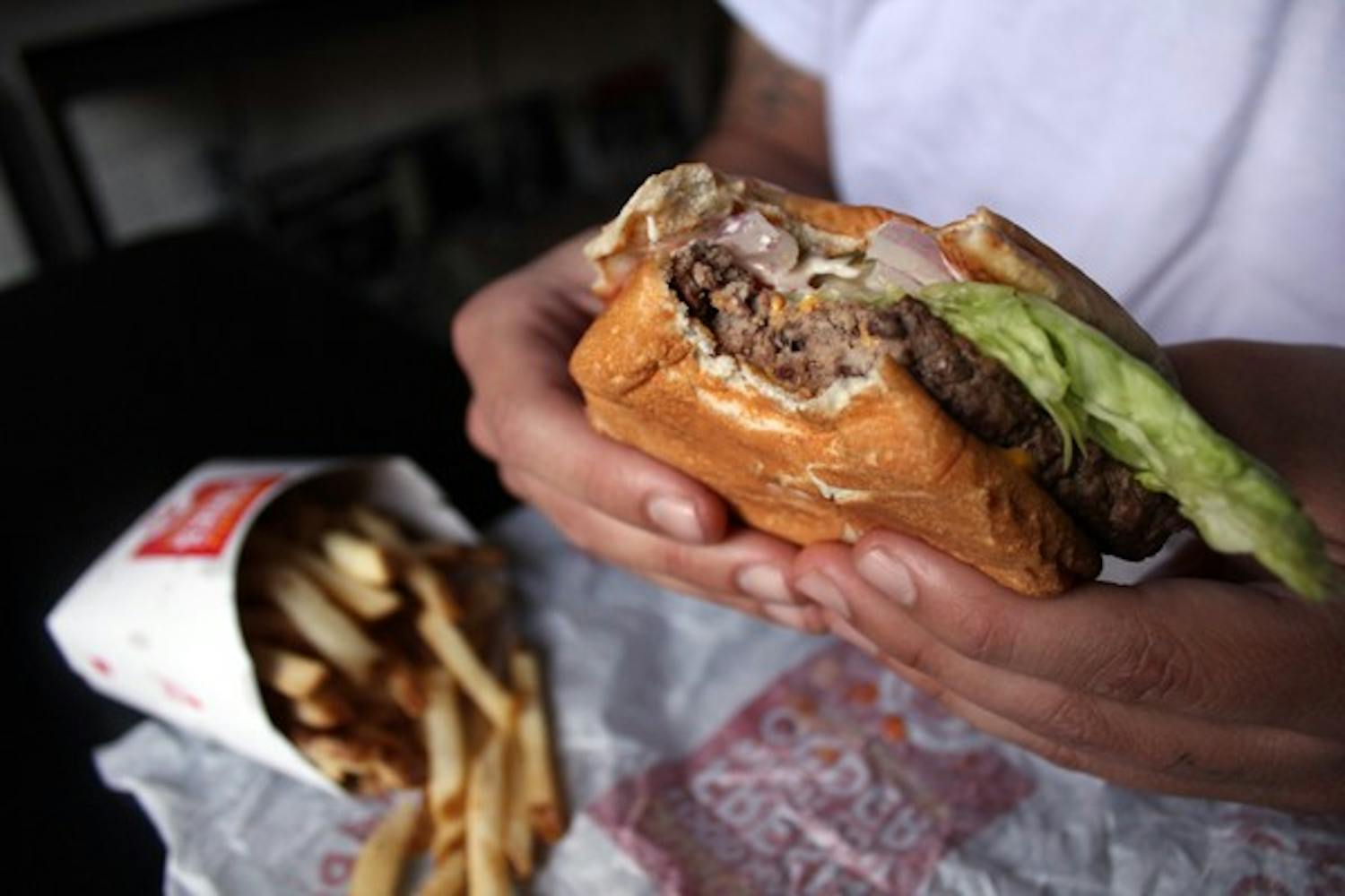 Fast food is an easy fallback for college students on the go and on a tight budget. According to an ASU nutrition expert, though, fast food intake should be limited. (Photo by Jenn Allen)