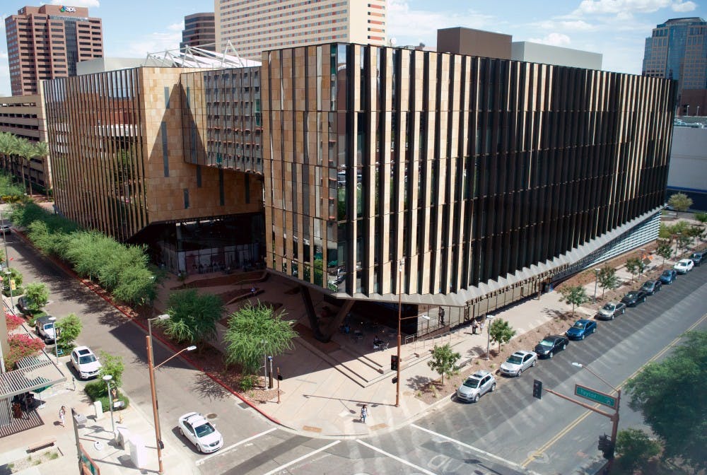 The Arizona Center for Law and Society on the Downtown Phoenix campus is seen on Monday, Aug. 22, 2016. The school's new building opened this semester after more than two years of construction.