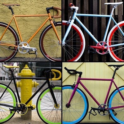 UNIQUE: Fixed bikes come in many different colors. (Photo courtesy of Mehdi Farsi)