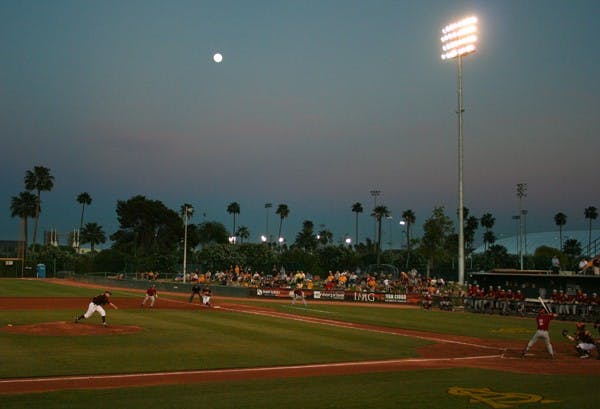 A PIECE OF HISTORY: The Packard Stadium on ASU's Tempe campus has hosted baseball since 1974. Recently, the team has considered practicing and playing at other venues such as the Tempe Diablo Stadium and Hohokam Park. (Photo by Lisa Bartoli)