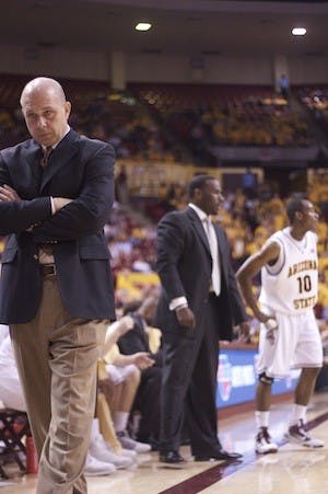 ASU coach Herb Sendek will welcome seven new players to his 2010-11 Sun Devil basketball team. (Photo by Scott Stuk)