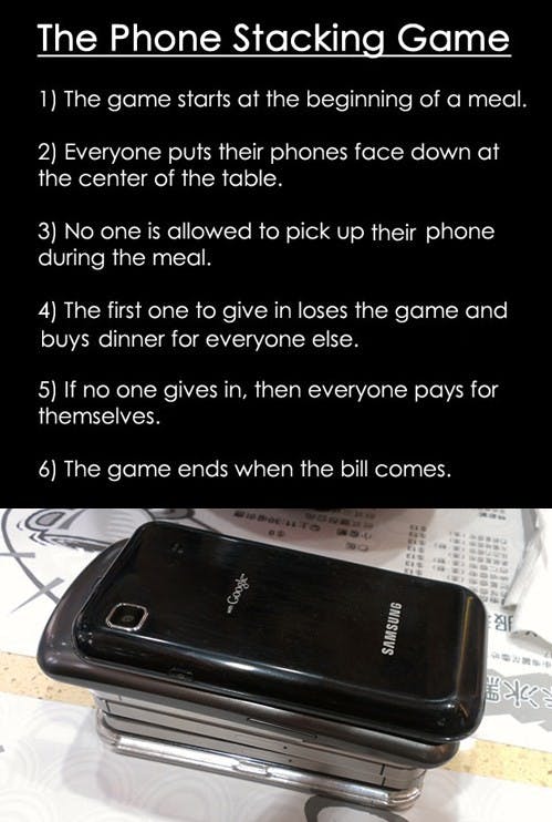 The game can spice up a trip to a restaurant. Photo by Courtland Jeffrey.