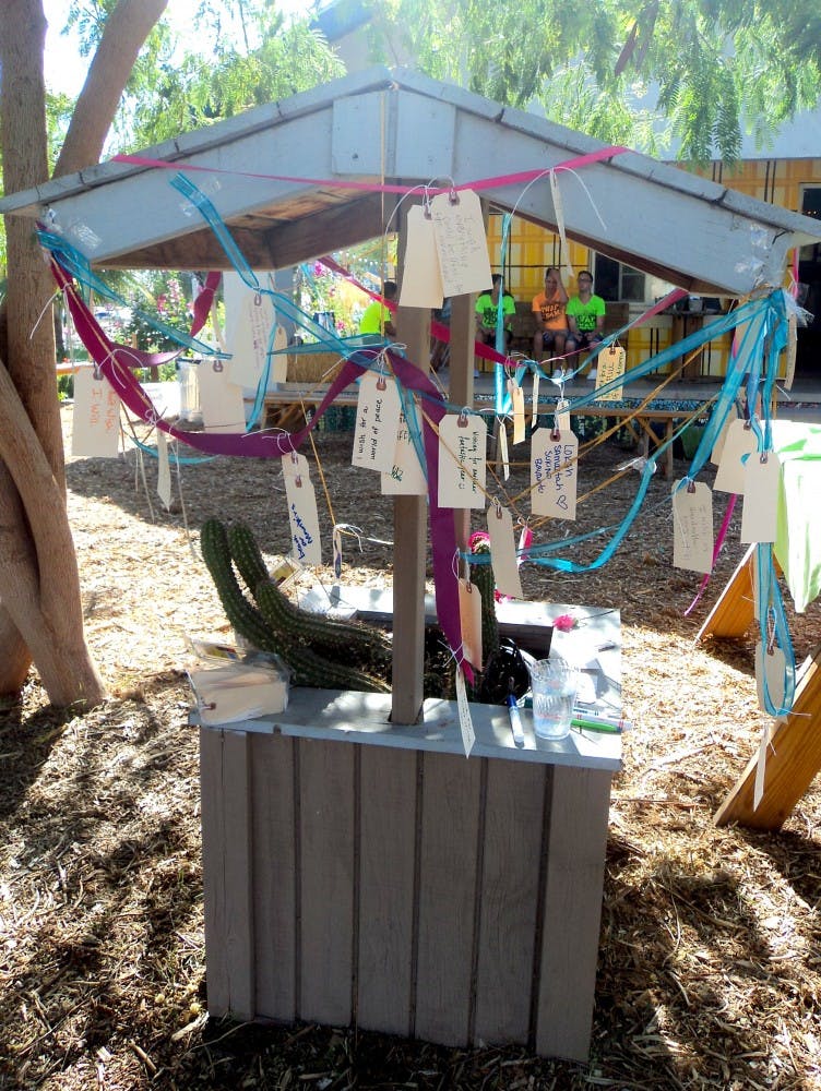 The cute little wishing well where swappers and volunteers shared their thoughts. Photo by Alexandria Conrad