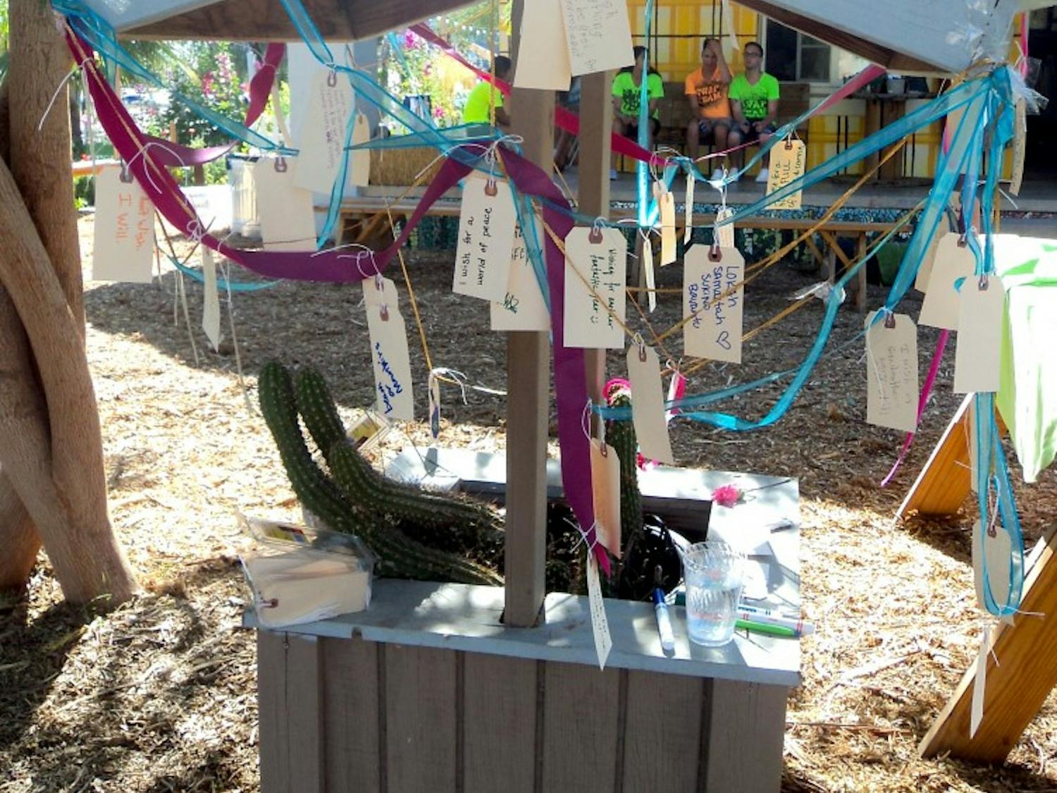 The cute little wishing well where swappers and volunteers shared their thoughts. Photo by Alexandria Conrad