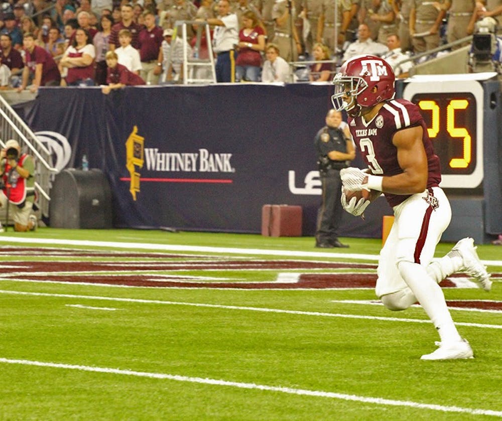 Texas A&amp;M freshman wide receiver Christian Kirk returns a punt during the Aggies' game against ASU at NRG Stadium in Houston on Saturday, Sept. 5. Kirk compiled 224 all-purpose yards and two touchdowns in the Aggies' 38-17 win.
