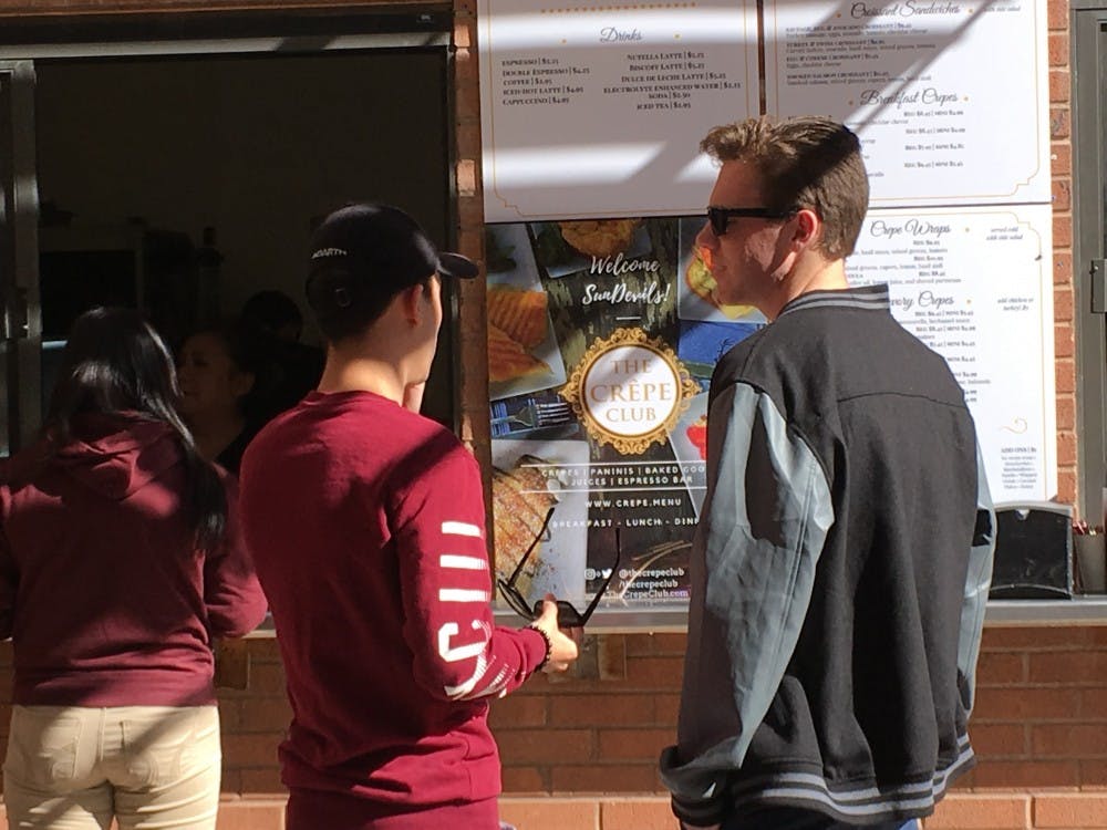 The Crepe Club is relatively unknown, with only small lines on even busy days, such as this on the afternoon of Thursday, Jan. 26, 2017.