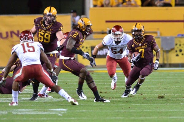 SIDELINE SPECIALIST: Senior wide receiver Kerry Taylor has had his best season as a Sun Devil in 2010, leading the team with 42 receptions for 519 yards and three touchdowns on top of countless crucial first downs. (Photo by Aaron Lavinsky)