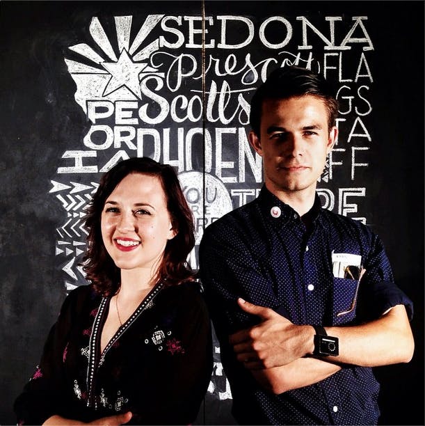 Jessica Jaskiewicz and co-host Ryan Cordwell 

Photo courtesy of @ryannealcordwell on Instagram.