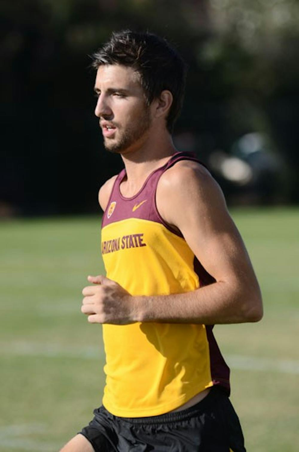 ASU graduate student Zach Zarda trains during practice Oct. 3 before the Grand Canyon Invitational on Oct. 6. (Photo by Aaron Lavinsky)