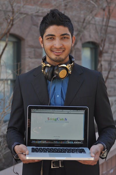 STUDENT ENTREPRENEUR: Economics and finance senior Hasan Siddiqui created SongCatch.com, a site that has received more than 250,000 page views.  (Photo by Sierra Smith)