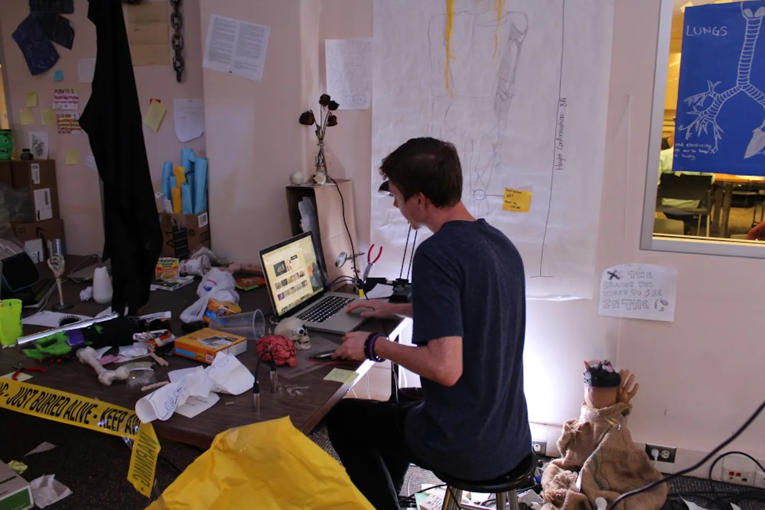 Modern Frankenstein lab in Hayden Library