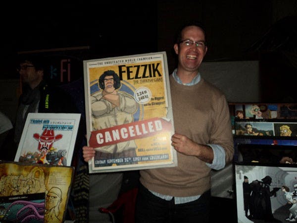 Spencer Brinkerhoff III proudly presenting his clever artwork. Photo by Alexandria Conrad