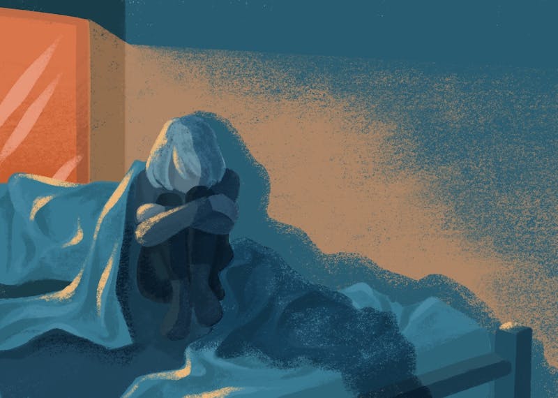 "Being alone in here, there’s definitely some anxiety and depression that comes up," Taylor Tufano said. Illustration Published on Sunday, Oct. 25, 2020.