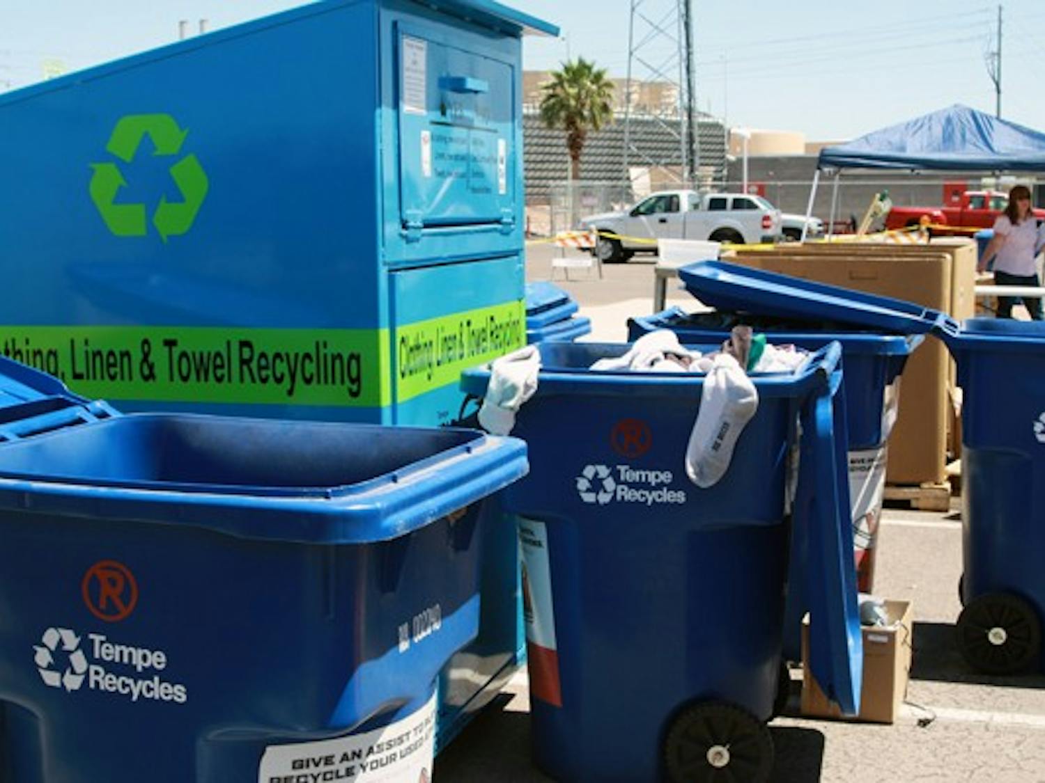 Tempe is now one of the few cities in Arizona that recycles fibers or used clothing, which is not only good for the environment but also creates more jobs. (Photo by Shelby Bernstein)