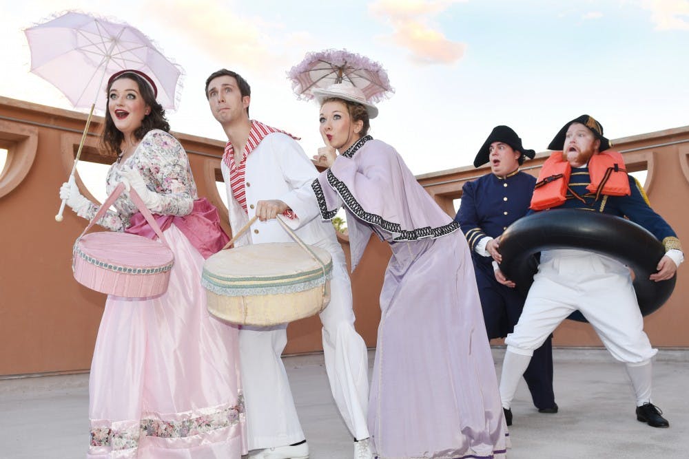 Actors perform a scene from H.M.S Pinafore at&nbsp;the ASU Tempe campus.&nbsp;