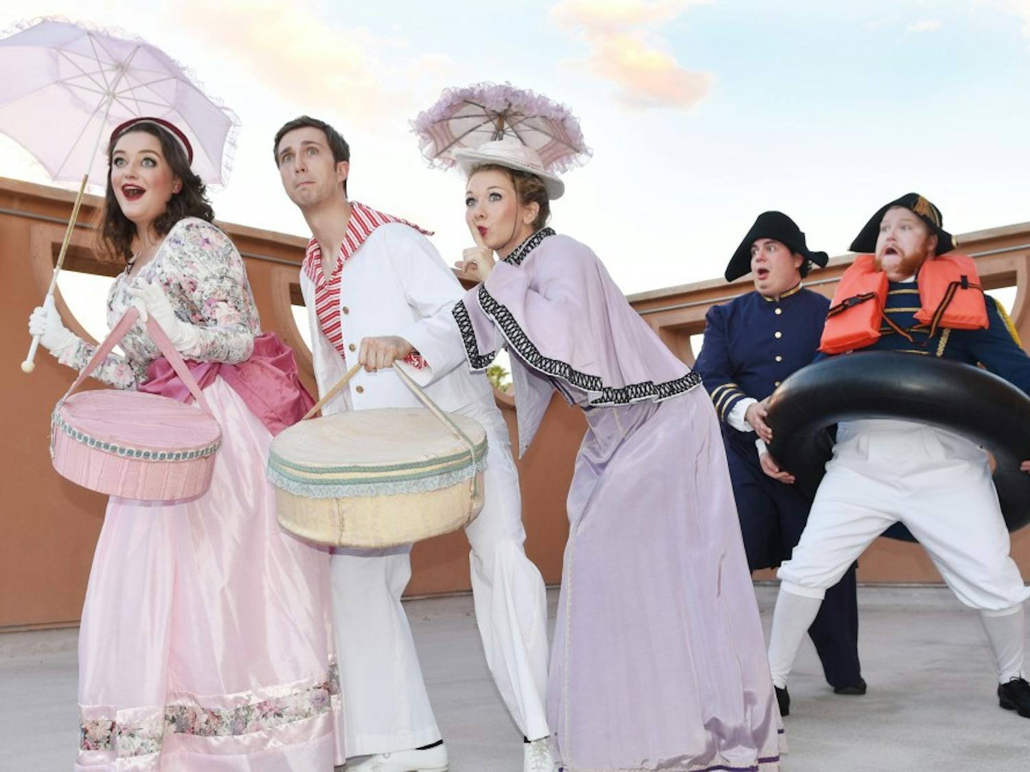 Actors perform a scene from H.M.S Pinafore at&nbsp;the ASU Tempe campus.&nbsp;