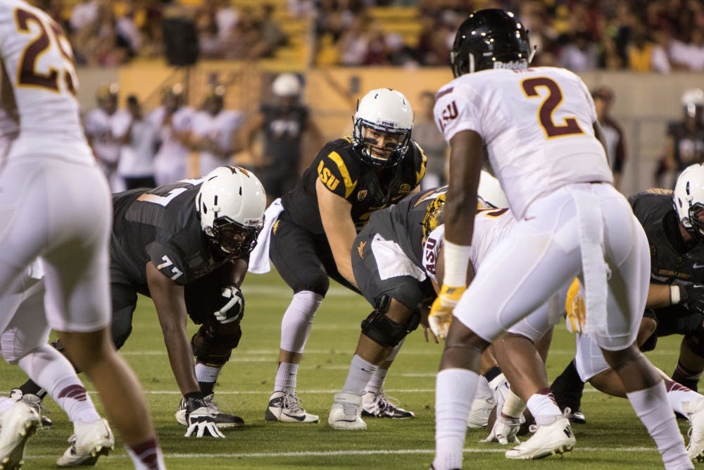 ASU SPRING GAME BERCO pre snap SPRING GAME BERCO pre snap