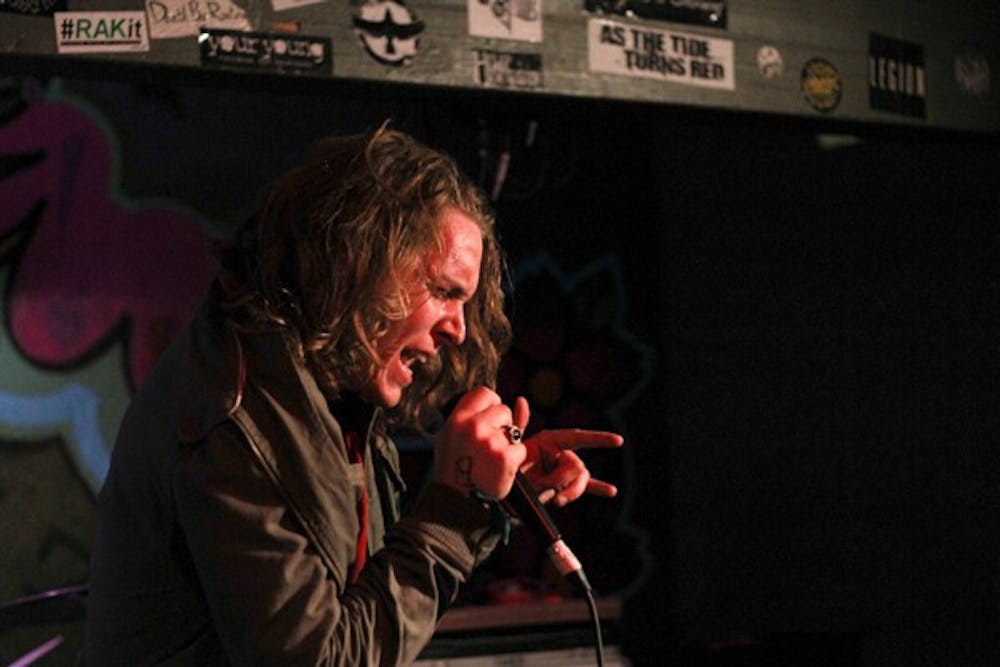 Dane Jarvie sings during a performance at The Nile Underground on Sep. 9. (Photo by Zane Jennings)