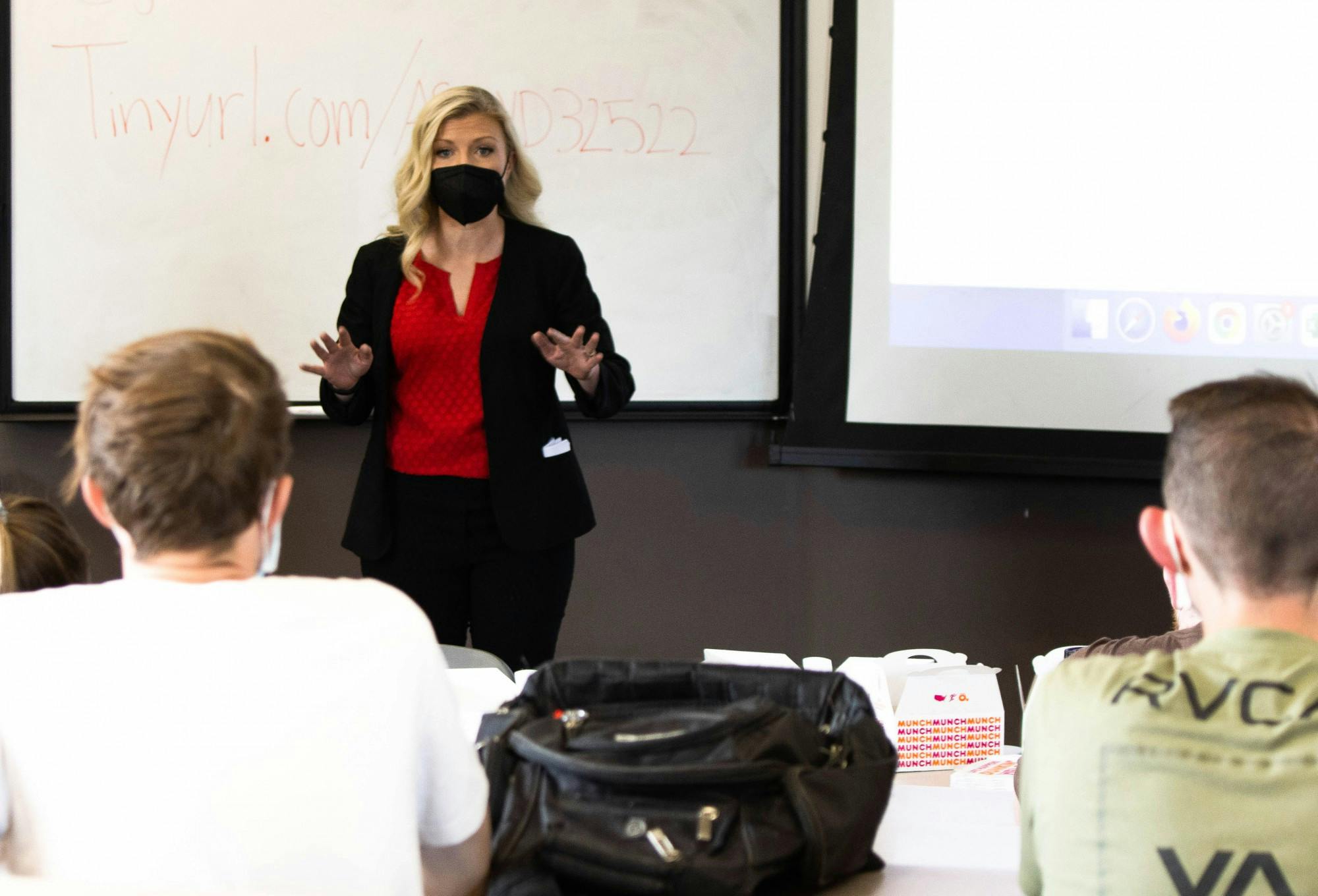 Julie Gunnigle speaks to The Young Democrats at ASU