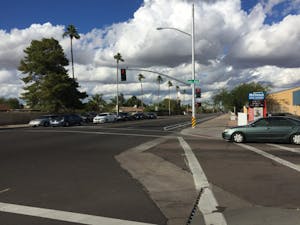 The intersection of Del Rio and McClintock Dr. outside of McClintock High School on Monday, Nov. 21, 2016.