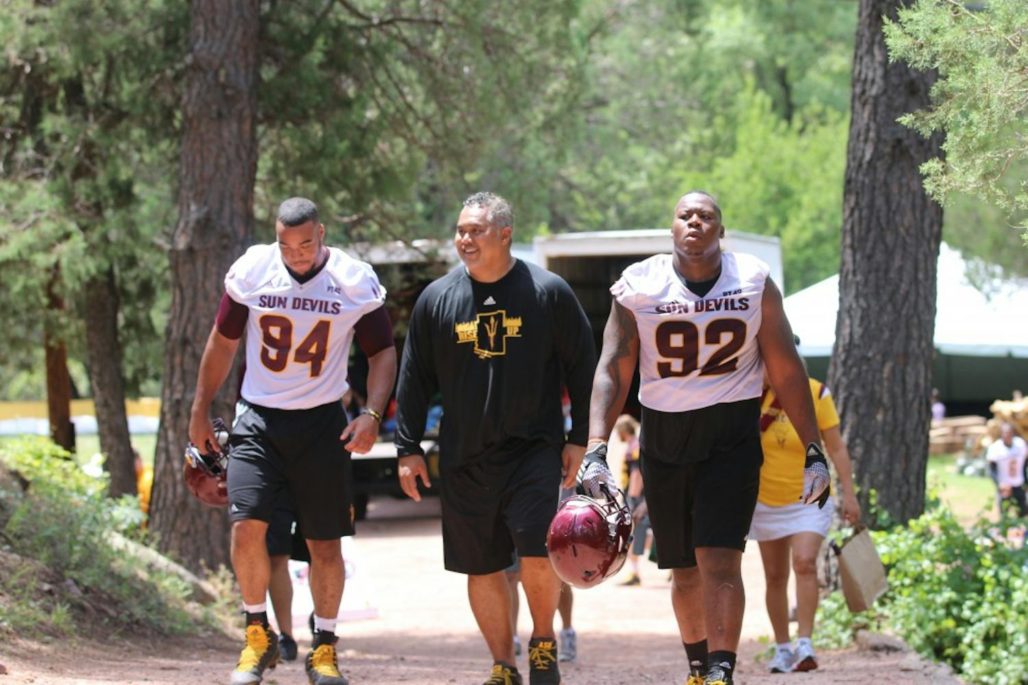 Christian Hill, Coach Seumalo and Tramel Topps