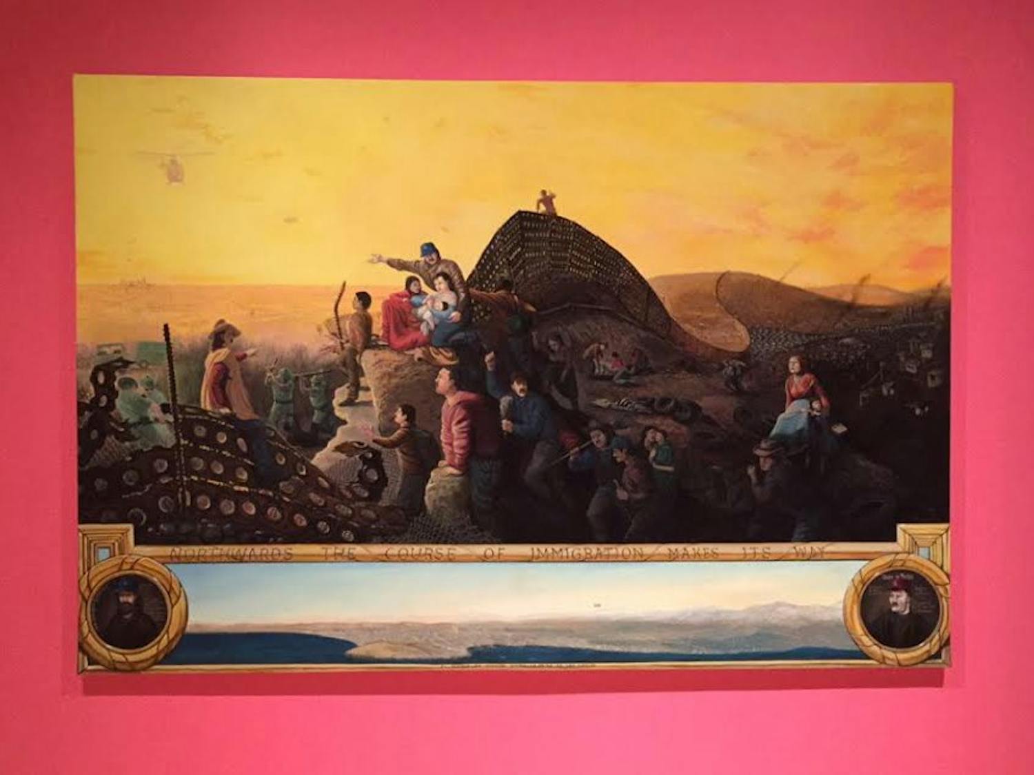 One of the many pieces of wall and sculpture art highlighted in the Violence of Truth exhibition&nbsp;at the ASU Art Museum in Tempe, Arizona on Wednesday, Feb. 8, 2017.