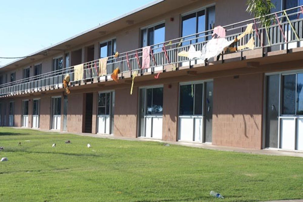 NEW BUILDINGS: ASU's Polytechnic campus tentatively has plans to construct new residence halls to place the current ones that were former 1940s army barracks and to create new dinning halls. (Photo by Taylor Lineberger)