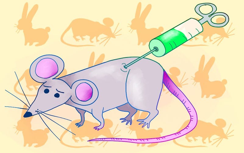 "According to PETA, many universities described research animals as non-essential, raising questions as to whether the animals should have been used for research in the first place." Illustration published on Thursday, Sept. 13 2018.