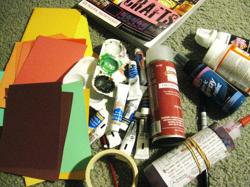 Supplies crafters will use during the many crafty projects. Photo by Faith Breisblatt.