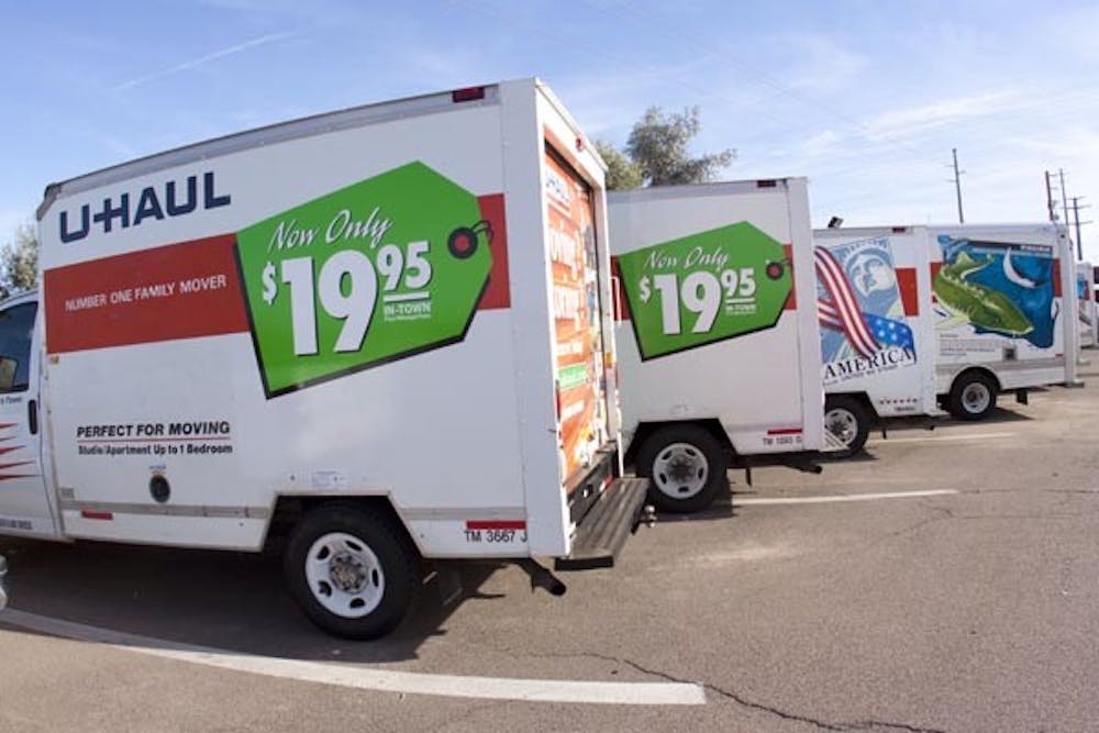 RENT A U-HAUL:A new survey shows that job relocation numbers are at record lows. (Photo by Annie Wechter)