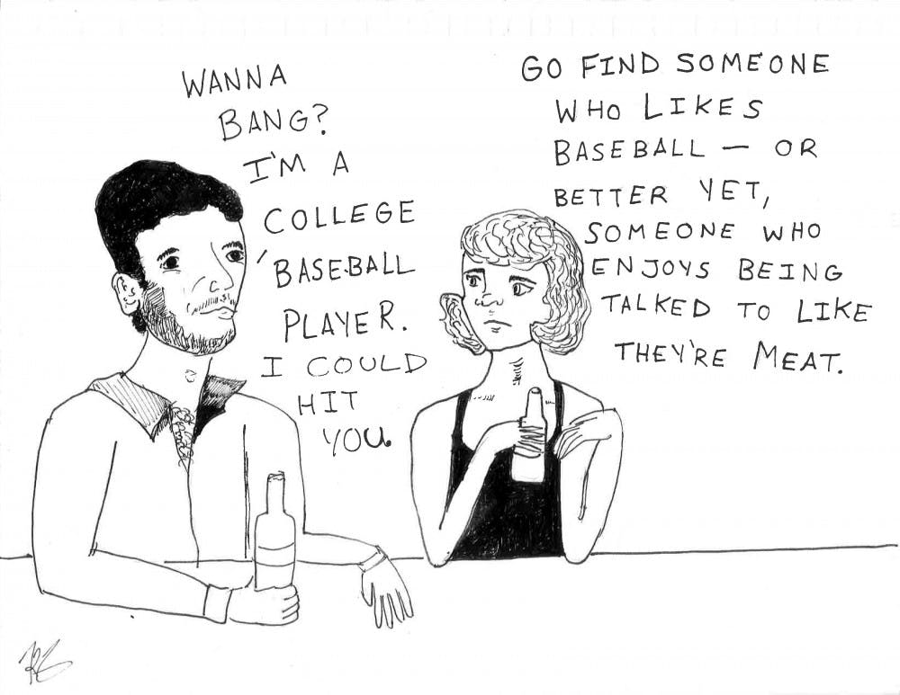 Awkward social interactions, drawn on Sunday, Oct. 2, 2016.