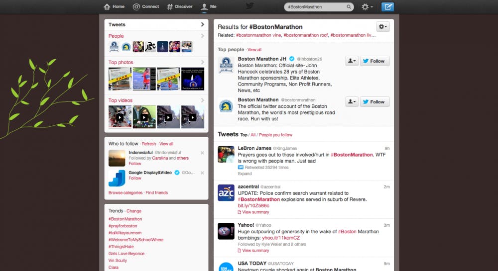 Twitter has become a news ticker for the masses. It allows users to share fun events, but it also becomes critical in times of need. Screenshot by Courtland Jeffrey