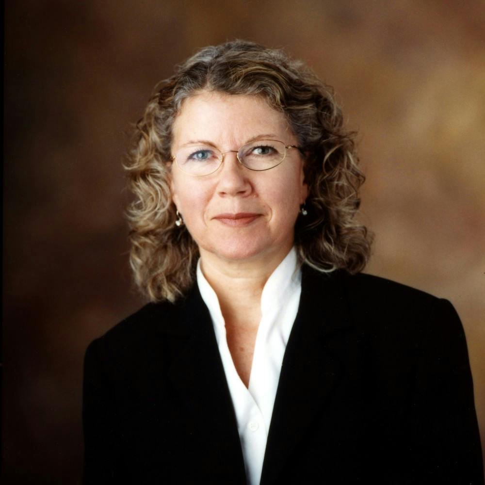 Professor Buel was the closing speaker at the Womanity summit. Photo courtesy of blogs.utexas.edu.  